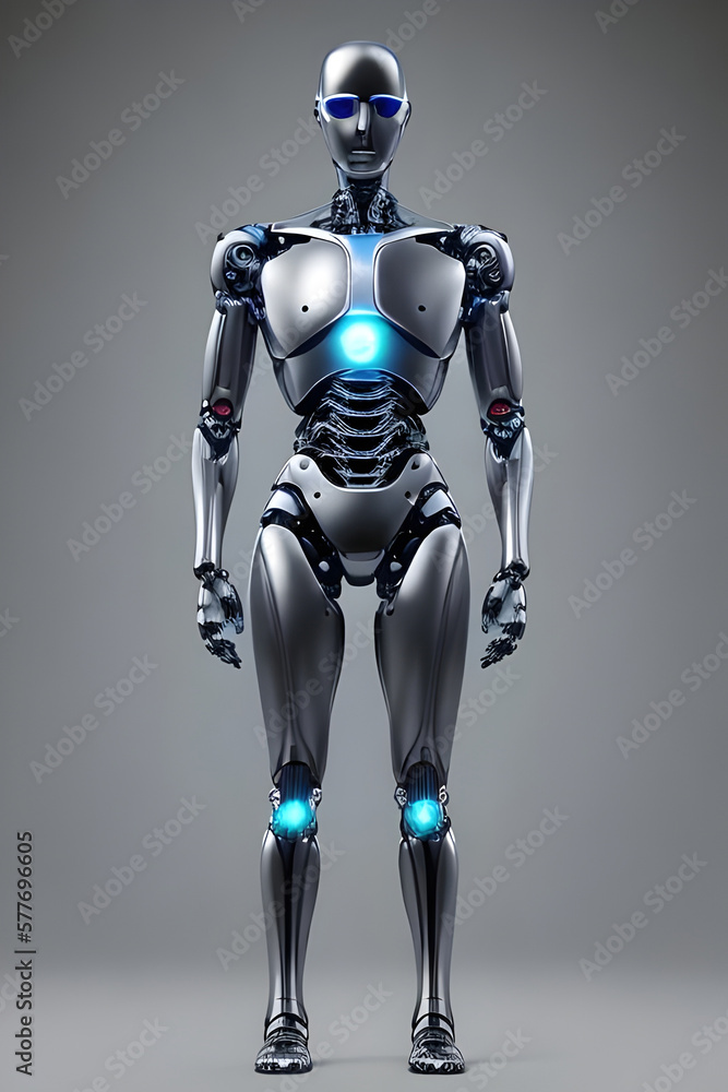 Graphic Concept of Cybernetics woman and Artificial Intelligence robotic Technology. Generative AI Graphic Concept of Cybernetics woman and Artificial Intelligence robotic Technology. Generative AI