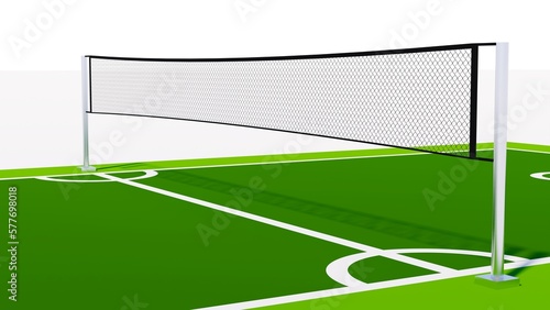 Illustration Sepak Takraw court field area arena sport with isolated with background 