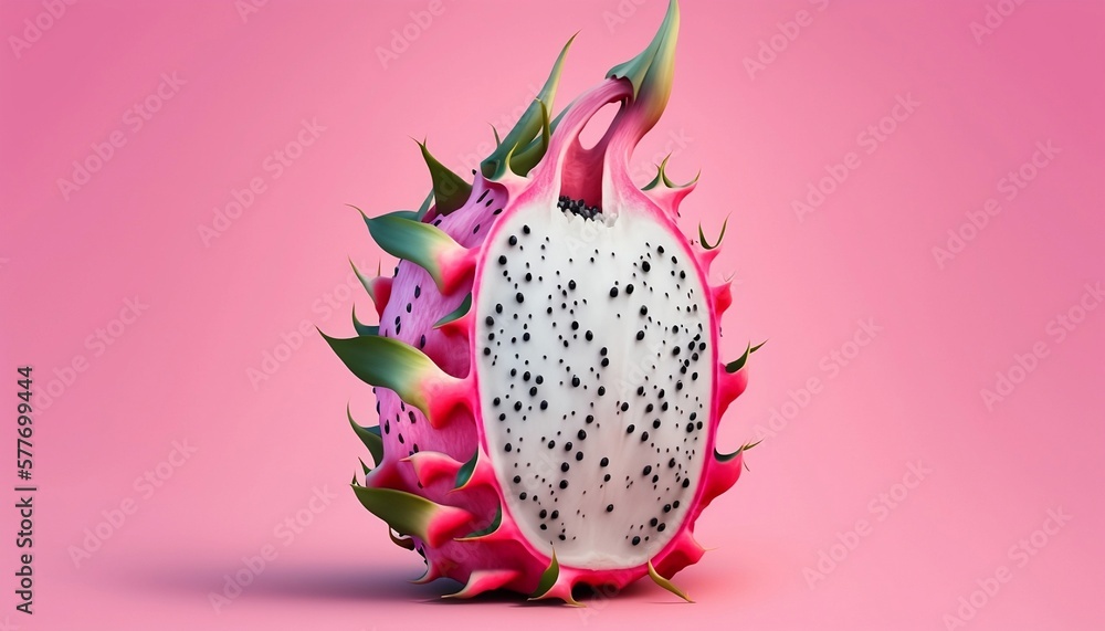 dragon fruit isolated - generative ai dragon fruit isolated - generative ai