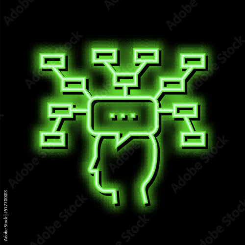 decision theory neon glow icon illustration