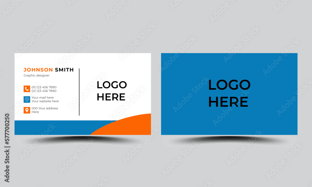 Professional modern creative business card templates.Personal visiting card with company logo. Professional modern creative business card templates.Personal visiting card with company logo.