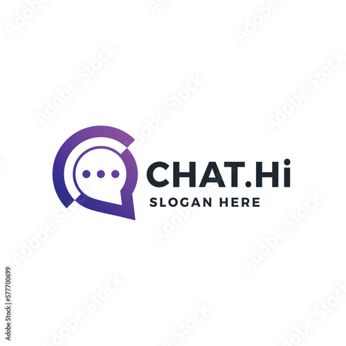 Chat Logo Vector Icon Illustration