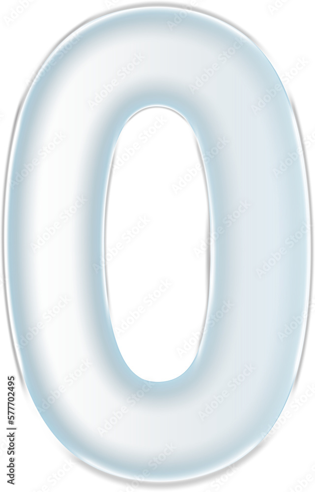 Transparent glass infographic number Transparent glass infographic number