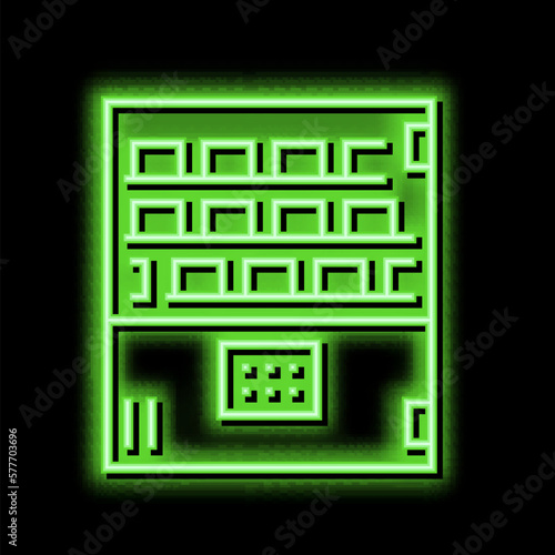 cooling pharmaceutical production neon glow icon illustration