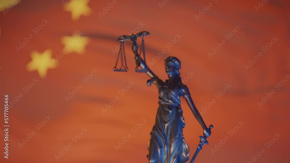 The Statue of Justice lady justice, Justitia the Roman goddess of