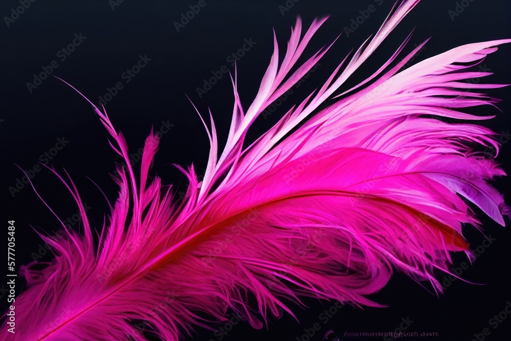Obraz premium pink feathers background generative ai