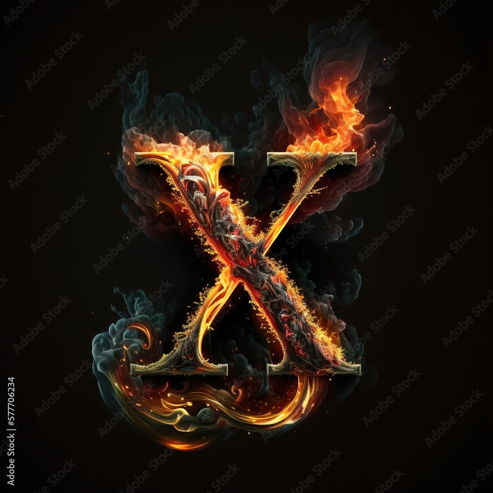 burning letter X for kids knowledge generative ai burning letter X for kids knowledge generative ai