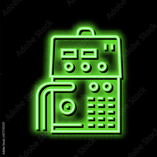 semiautomatic device neon glow icon illustration