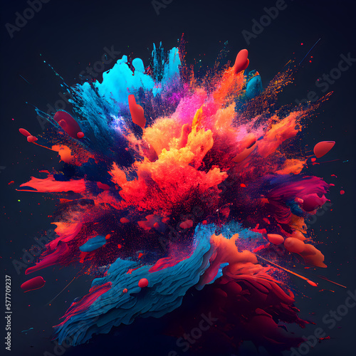 Explosion of vibrant colors