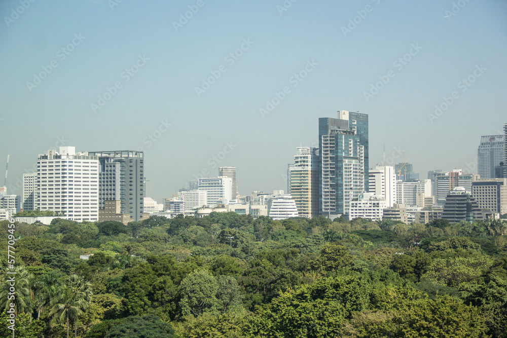Beautiful view of the panorama of Bangkok, Thailand