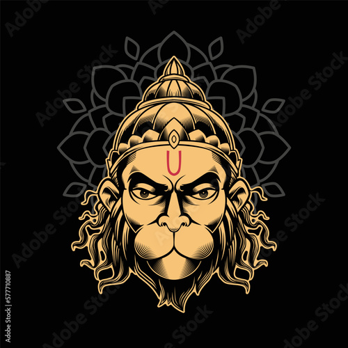 Schilderij op canvas Hanuman Head