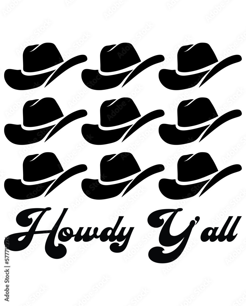 Fototapeta premium Howdy Y'all design