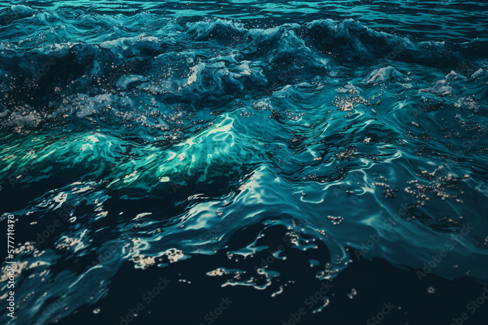 blue sea water texture, generative ai