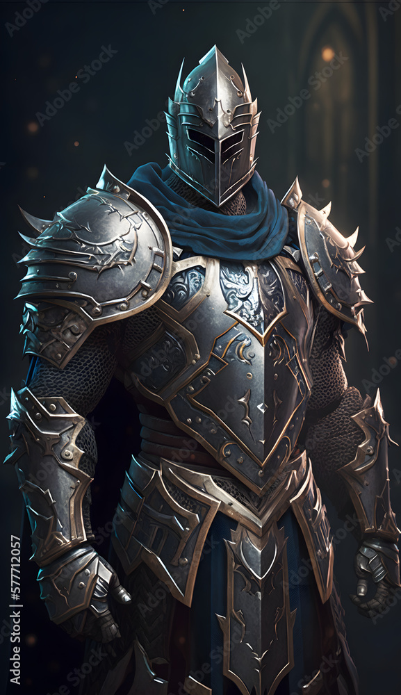 knight with diamond armor, epic knight with diamond armor, epic