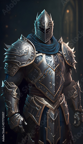 knight with diamond armor, epic