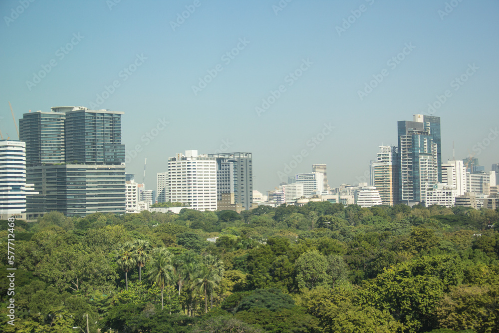 Beautiful view of the panorama of Bangkok, Thailand