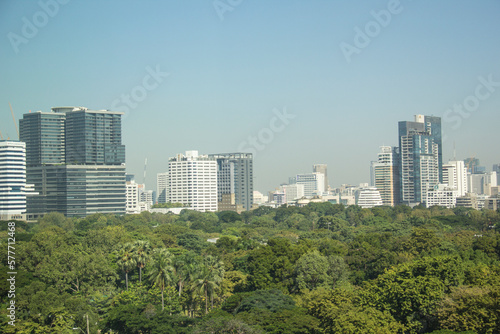 Beautiful view of the panorama of Bangkok  Thailand
