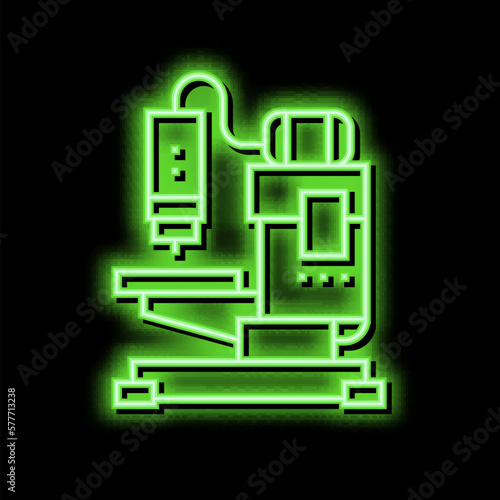 welding apparatus neon glow icon illustration