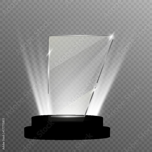 Vector statuette, glass award winner