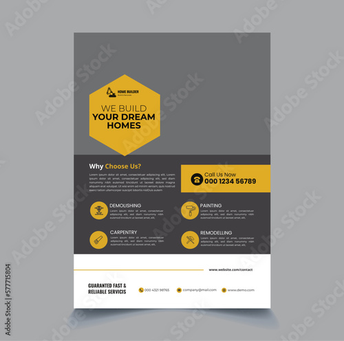 Construction Flyer Template Design