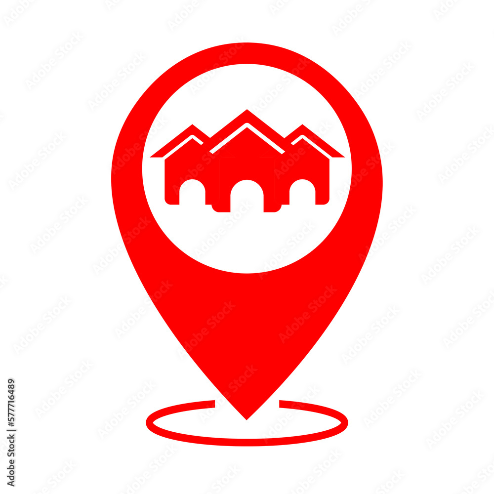 red three home location icon red three home location icon