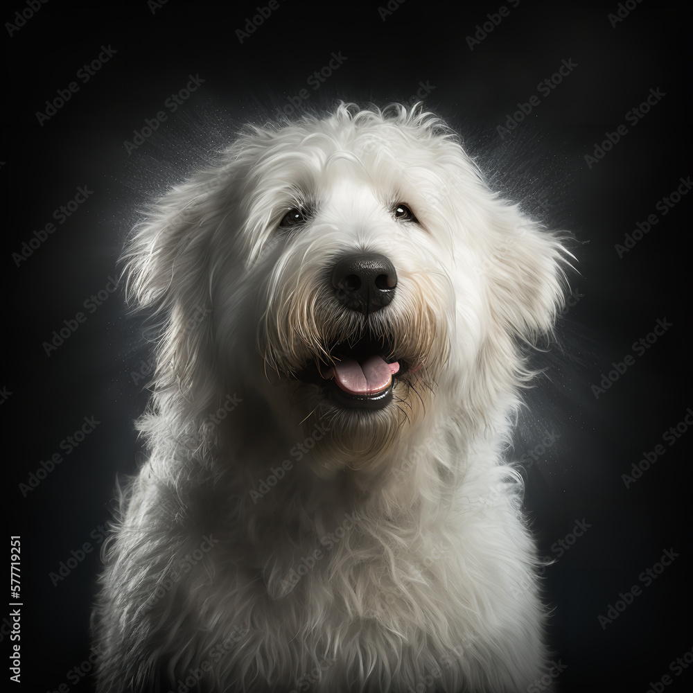 portrait of a beautiful happy shaggy