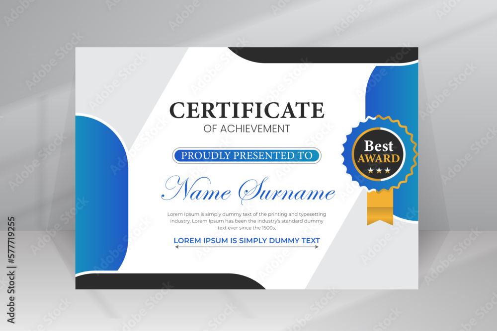 Obraz premium Modern Design Certificate Template
