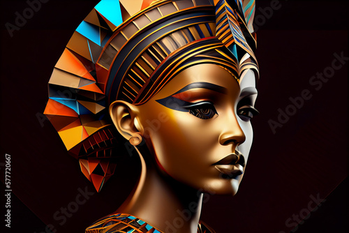 Beautiful photo Egyptian God Osiris background. Generative AI technology.
 photo