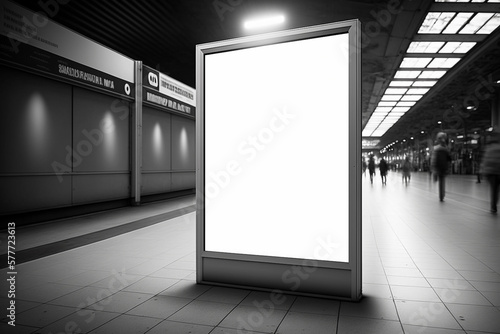 Professional 3d mock up blank billboard for advertising, promotion and marketing of products and events.