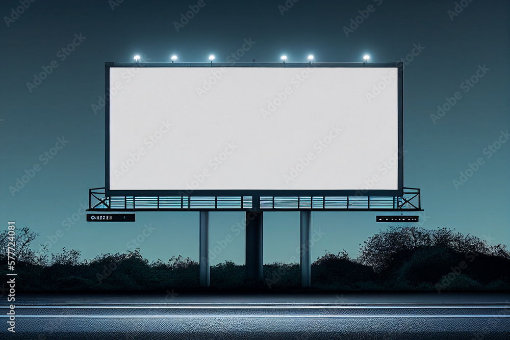 Professional 3d mock up blank billboard for advertising, promotion and marketing of products and events. Professional 3d mock up blank billboard for advertising, promotion and marketing of products and events.