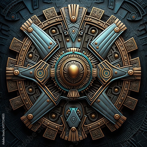 Mayan Aztect Texture - Generative Ai Illustration 