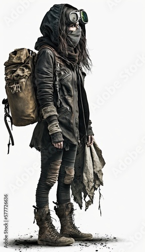 Stalker from wasteland, nuclear war survival human