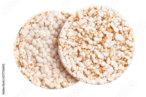 Delicious two rice cakes over isolated white background