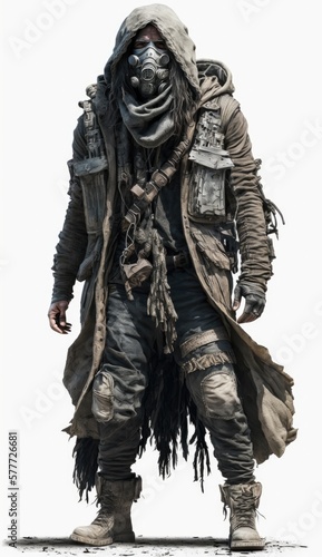 Stalker from wasteland, nuclear war survival human