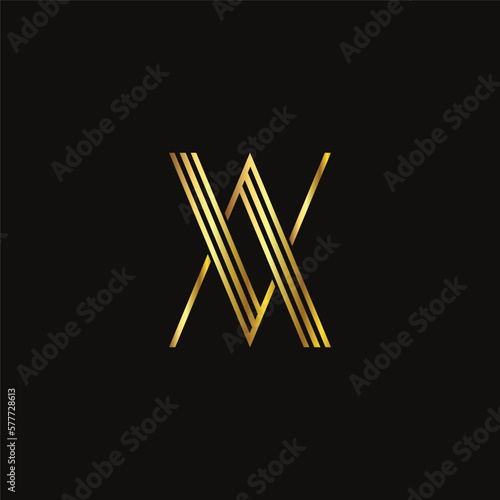 Vector abstract initial letter av logo design template. icons for business of luxury