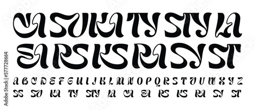 Psychedelic distort font, this letters set can be used for logos as well as for many other purposes