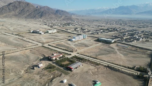 Laghman Mihtarlam city in Afghanistan, aerial video of Afghanistan, university of Laghman photo