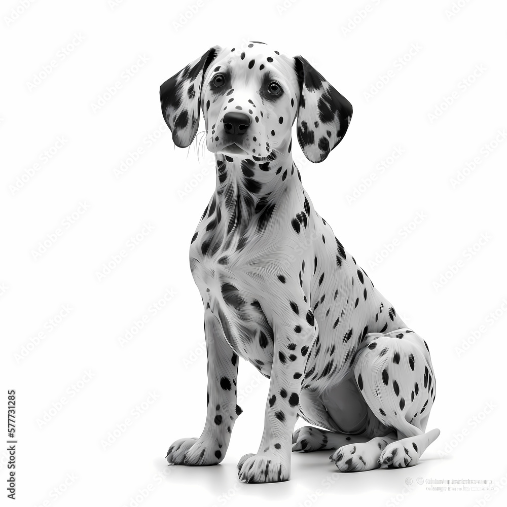 dalmatian puppy isolated on white