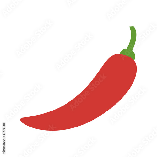 Chili pepper icon. Red spicy pepper. Jalapeno pepper, isolated on white background.