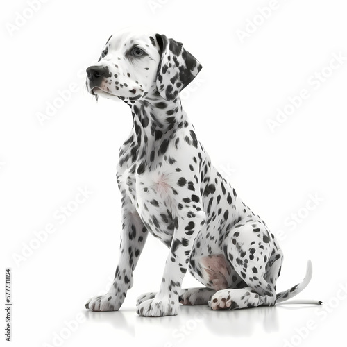 dalmatian puppy isolated on white