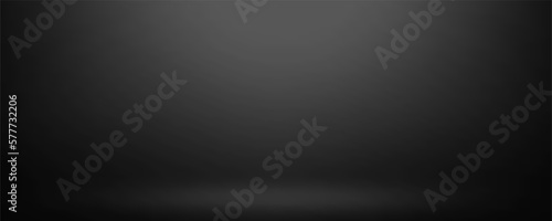 Empty black color studio room background, can use for background and product display