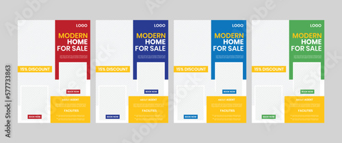 Real estate livingroom residential advertisement flyer, cover, booklet, vetor layout