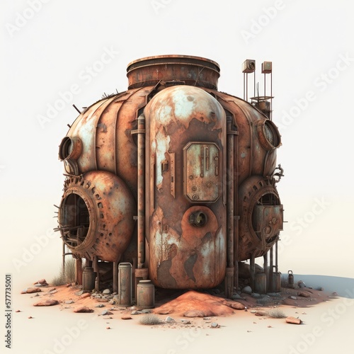 Decaying Fuel Storage The Environmental Hazards of Abandoned Rusted Gas Cisterns in Post-Apocalyptic Landscapes