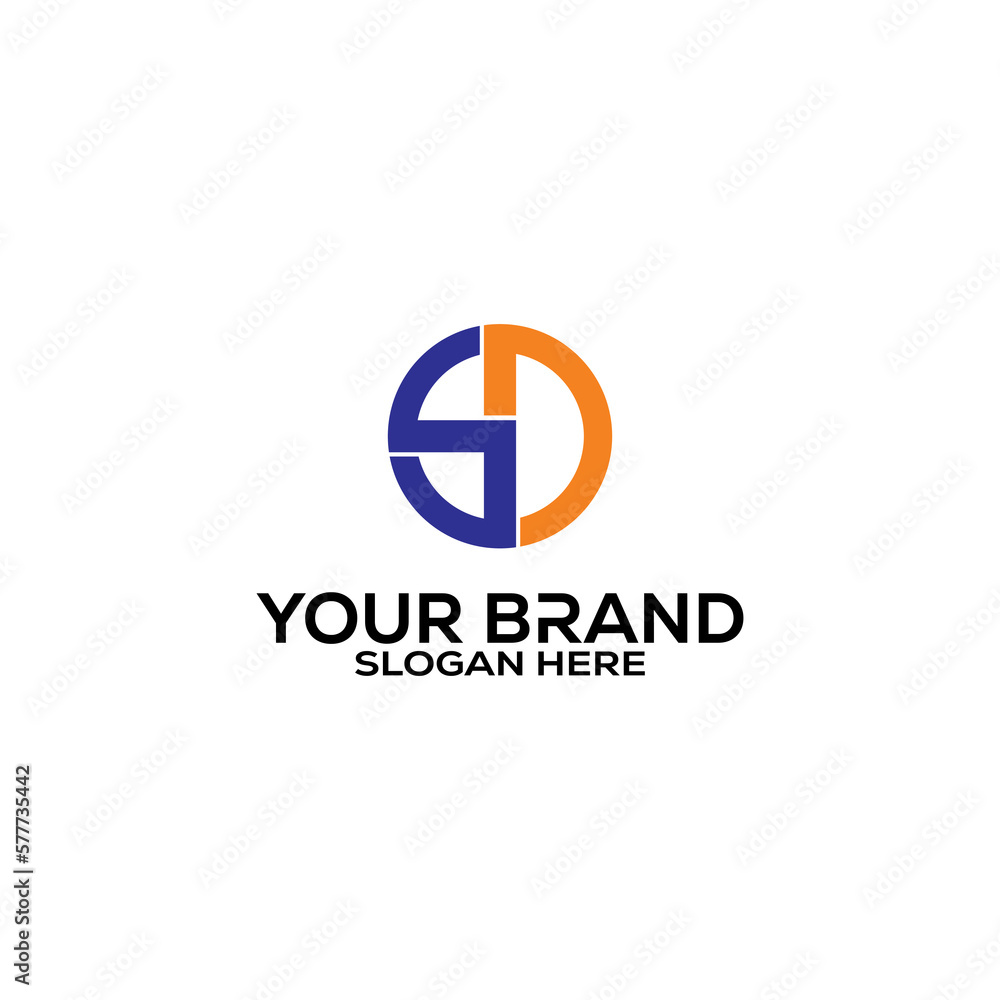 Creative Minimalist SD Logo Design with Letters S and D Creative Minimalist SD Logo Design with Letters S and D