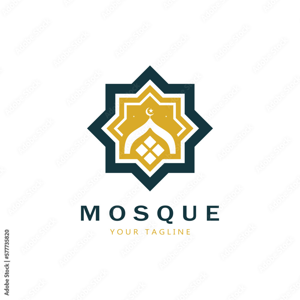 Islamic mosque logo vector icon template Islamic mosque logo vector icon template