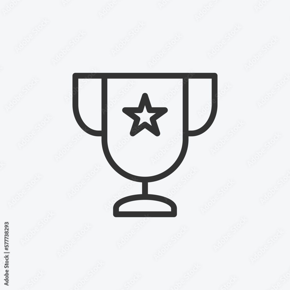 trophy line vector icon. School icon symbol. Education vector illustration on isolated background. Education sign for mobile concept and web design trophy line vector icon. School icon symbol. Education vector illustration on isolated background. Education sign for mobile concept and web design