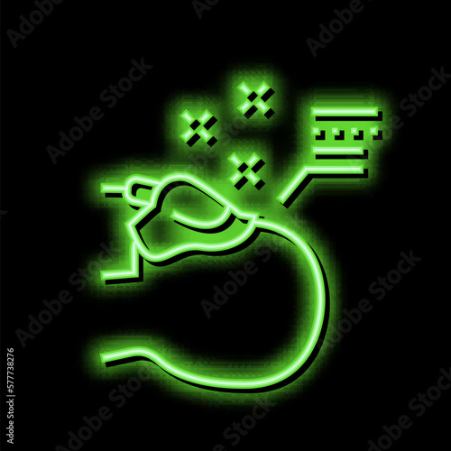 patient sleeping under anesthesia neon glow icon illustration