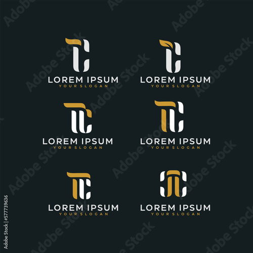 TC logo design icon vector