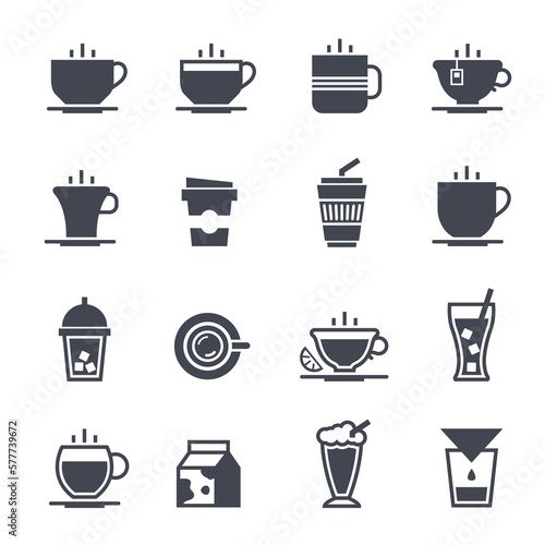 Coffee and Tea Filled Icon.