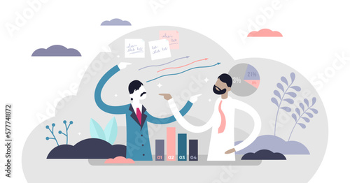 Pointing fingers gesture, tiny persons illustration, transparent background. Business people aggressive arguing and blaming each other. Criticizing for mistakes and emotional conflict concept.